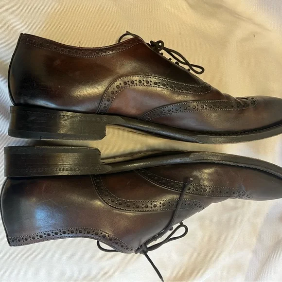 Antonio Maurizi Dark Brownred Leather Oxfords - realvibe.in display picture 3